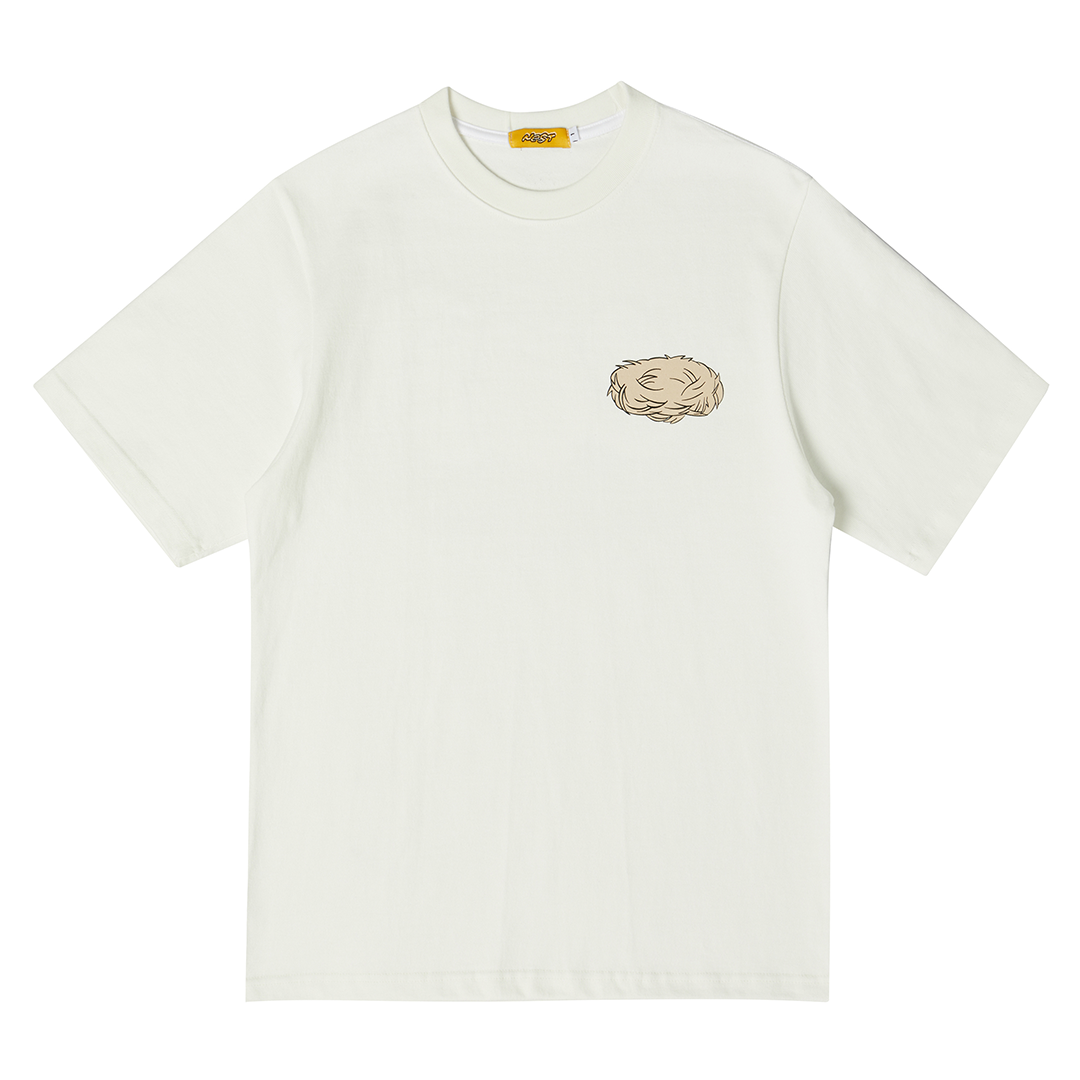 Nest Long Tailed Tit Tee White
